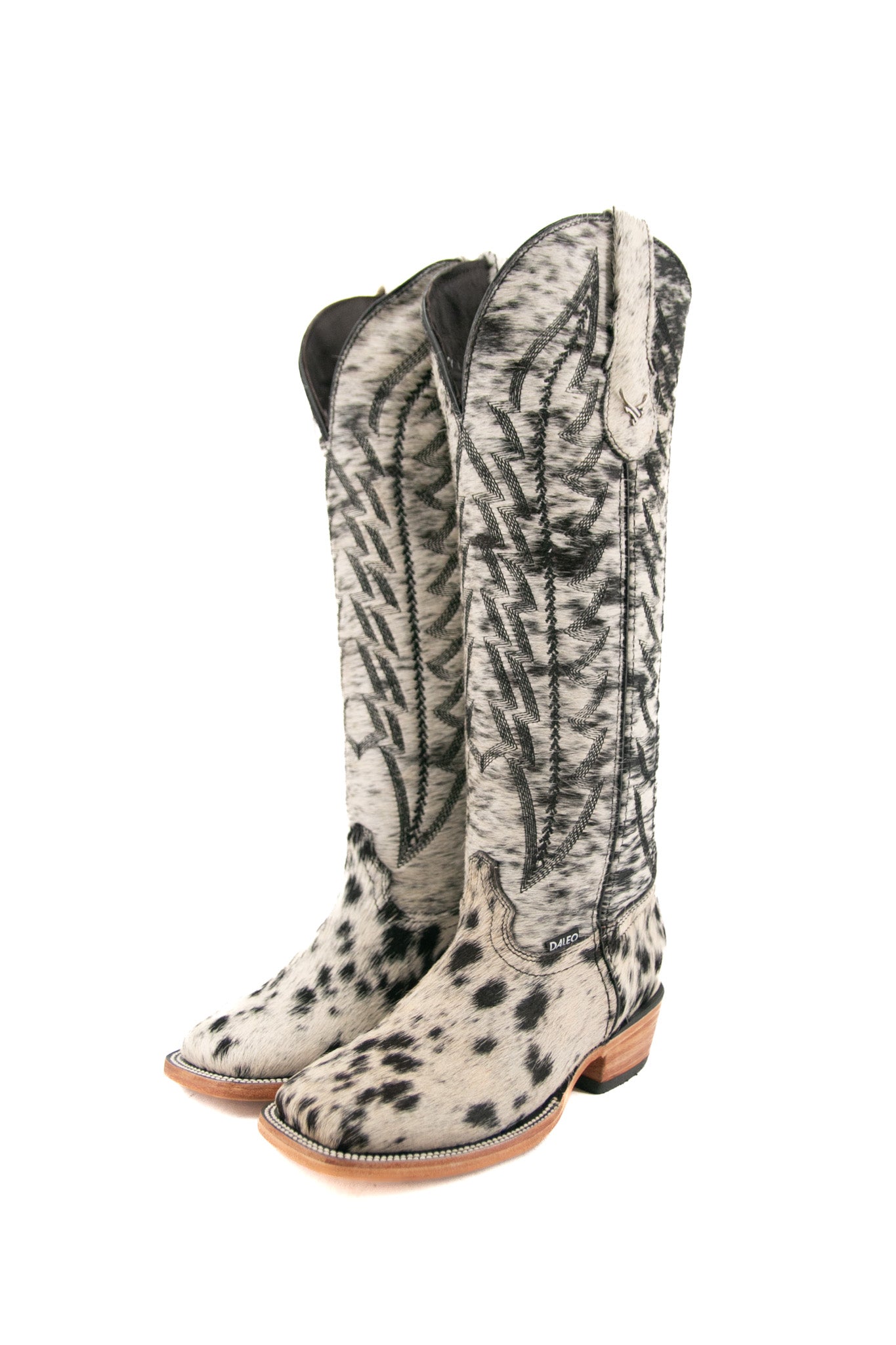 Women's Tall Cowhide Square Toe Cowgirl Boot Size 5.5 Box A8