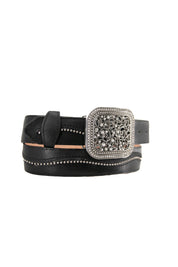 Ava Rhinestone Buckle Cowgirl Belt