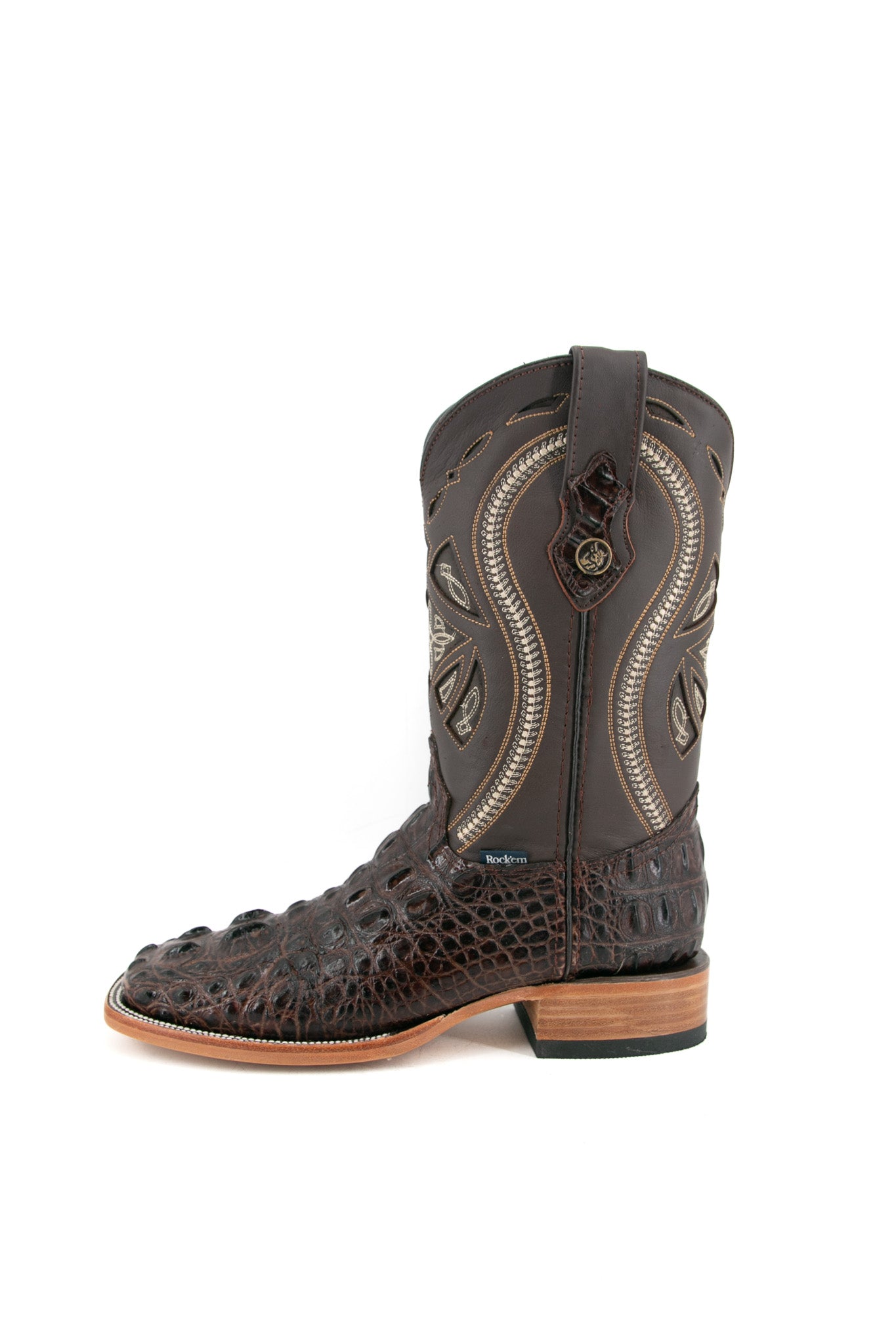 Caiman Tail Hornback Square Toe Cowboy Boot