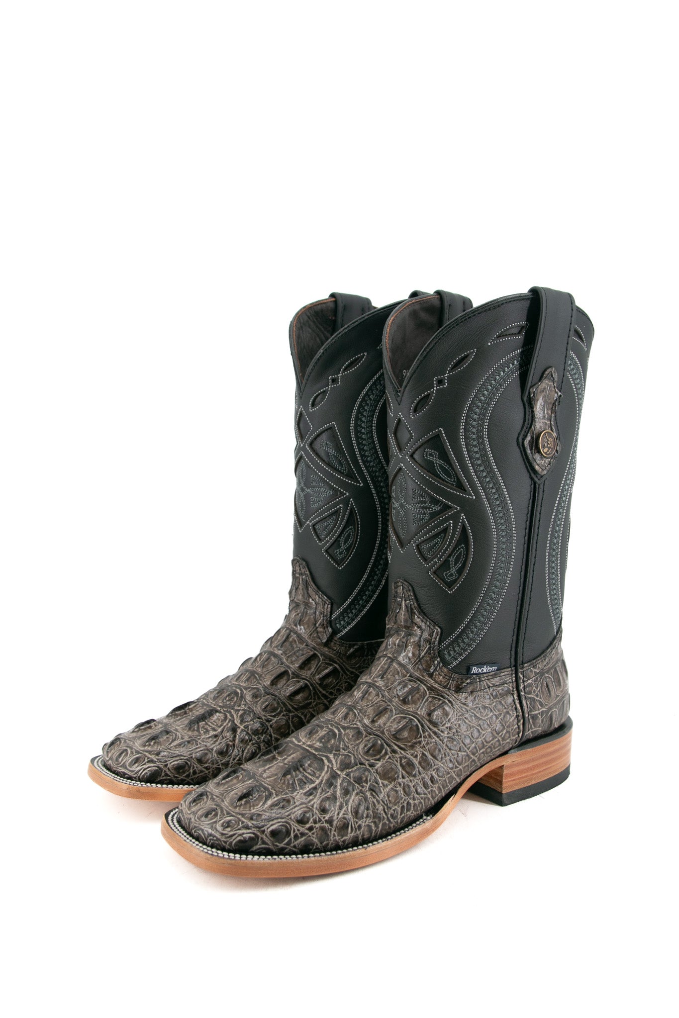 Caiman Tail Hornback Square Toe Cowboy Boot