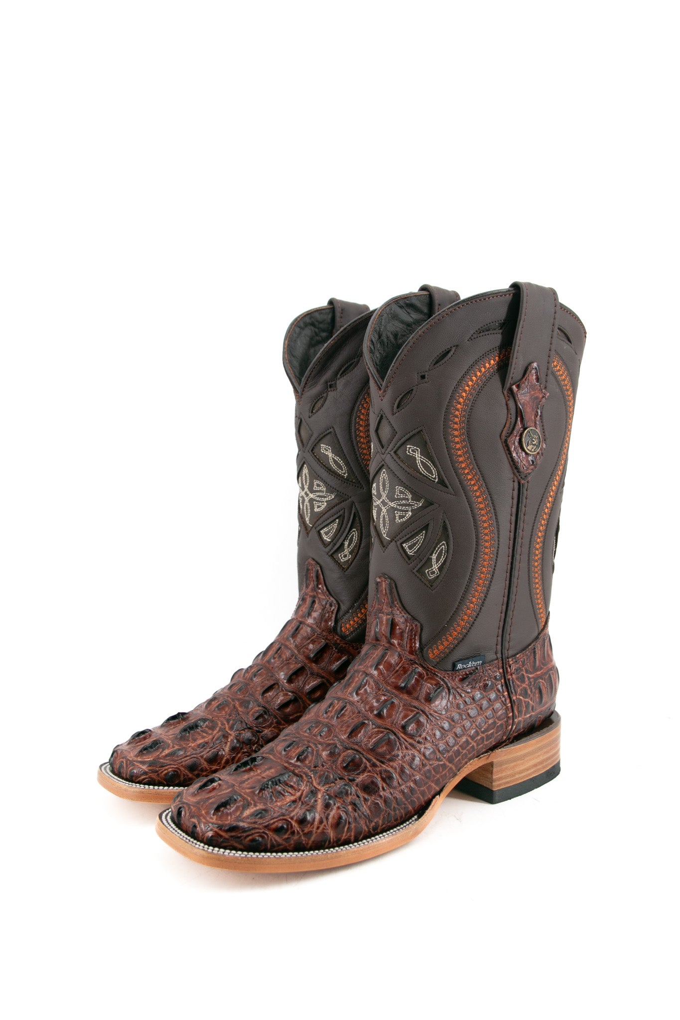 Caiman Tail Hornback Square Toe Cowboy Boot