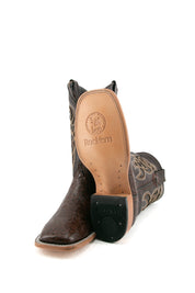 Tooled Cincelado Square Toe Cowboy Boot