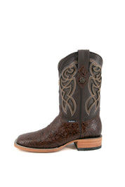 Tooled Cincelado Square Toe Cowboy Boot