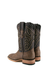 Lizard Matte Square Toe Cowboy Boot