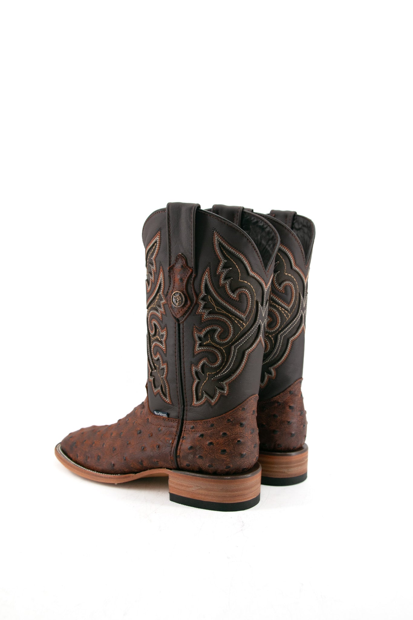 Ostrich Matte Rustic Square Toe Cowboy Boot