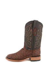 Ostrich Matte Rustic Square Toe Cowboy Boot