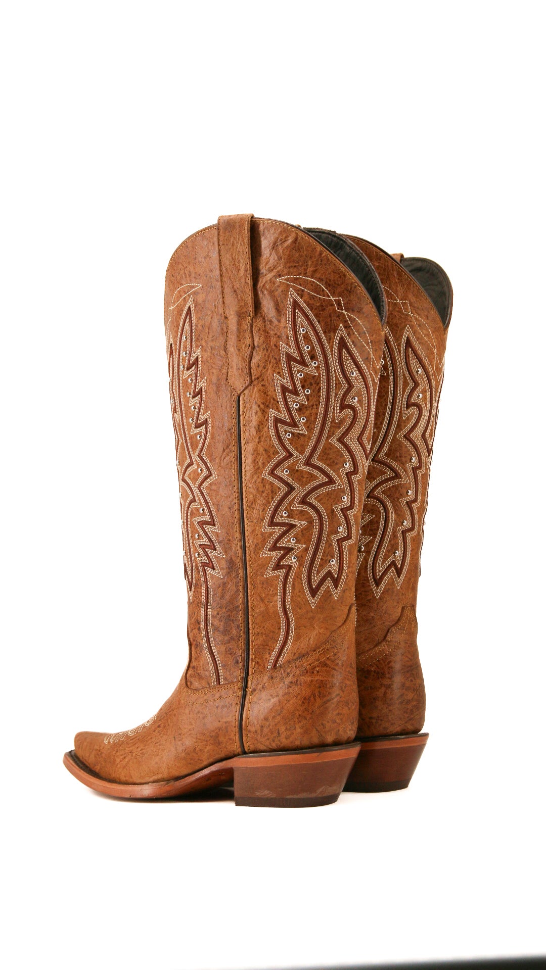 Alexa Snip Toe Midi Wide Calf Cowgirl Boot