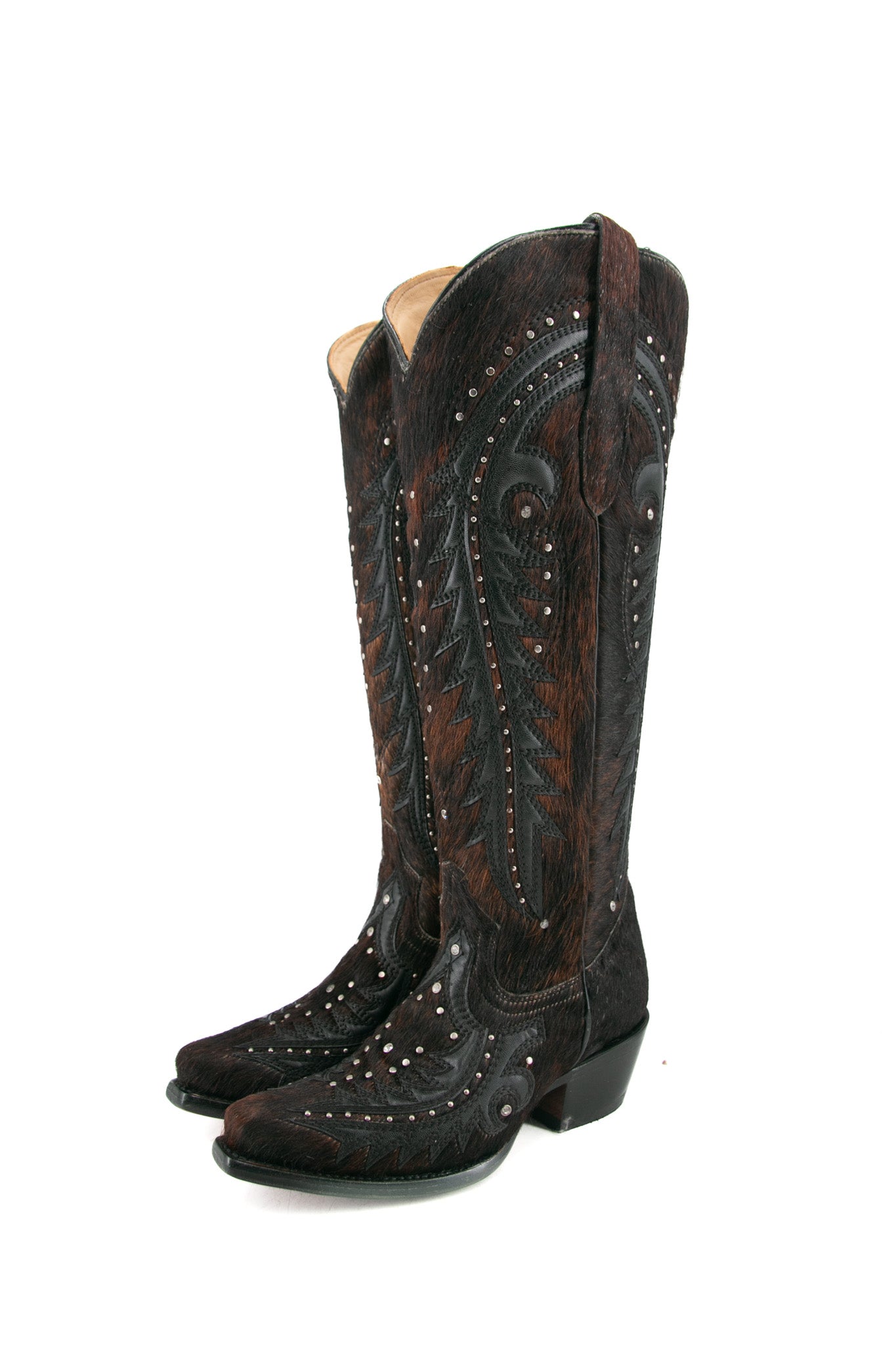 Amanda Tall Cowhide Cowgirl Boot Size 6 Box A17