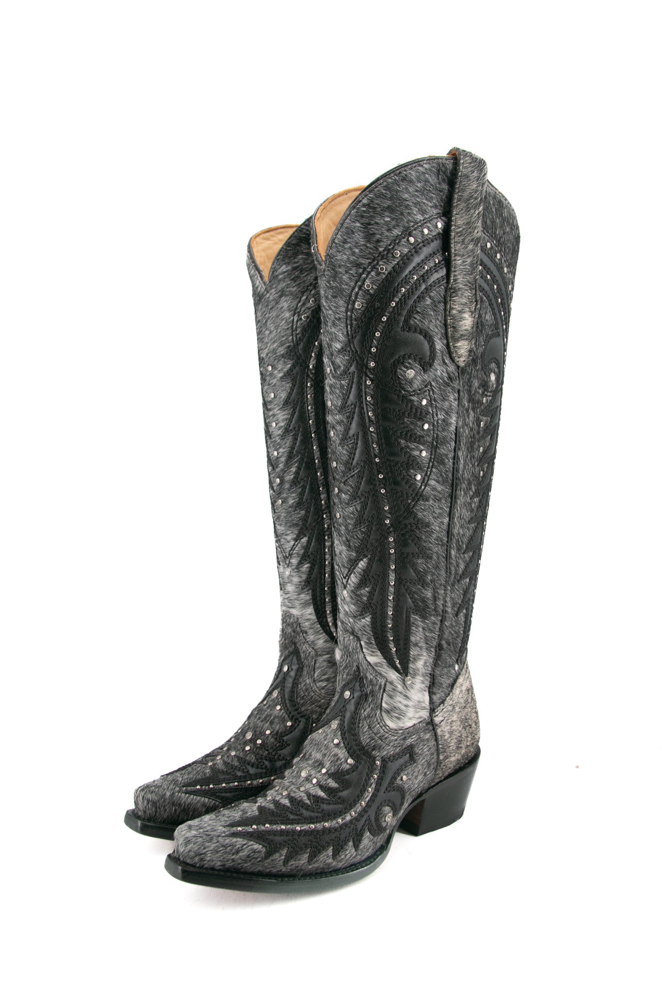 Amanda Tall Cowhide Cowgirl Boot Size 6.5 Box A18