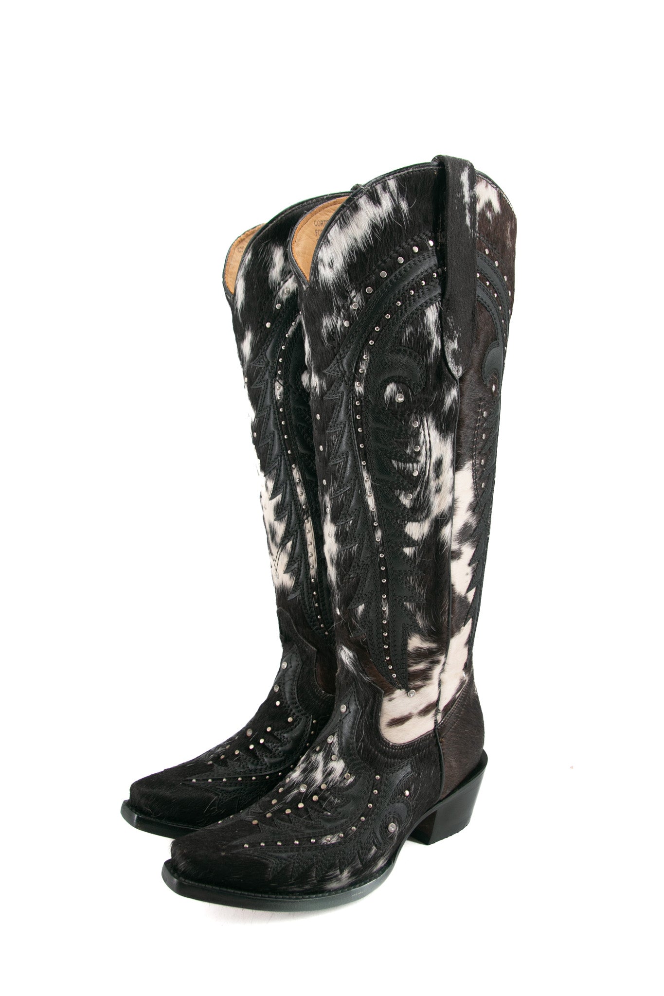 Amanda Tall Cowhide Cowgirl Boot Size 7 Box A20