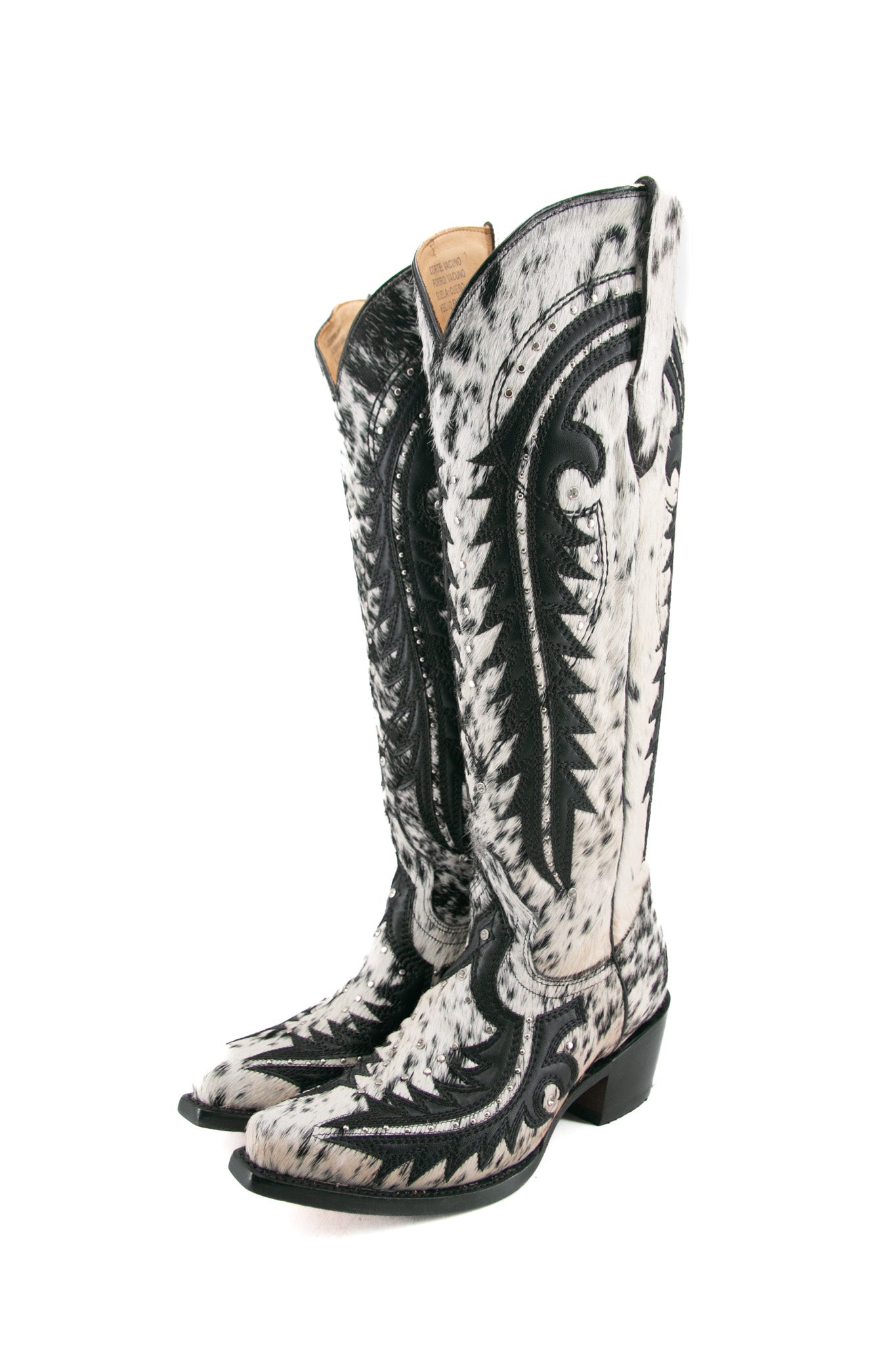 Amanda Tall Cowhide Cowgirl Boot Size 8 Box A26