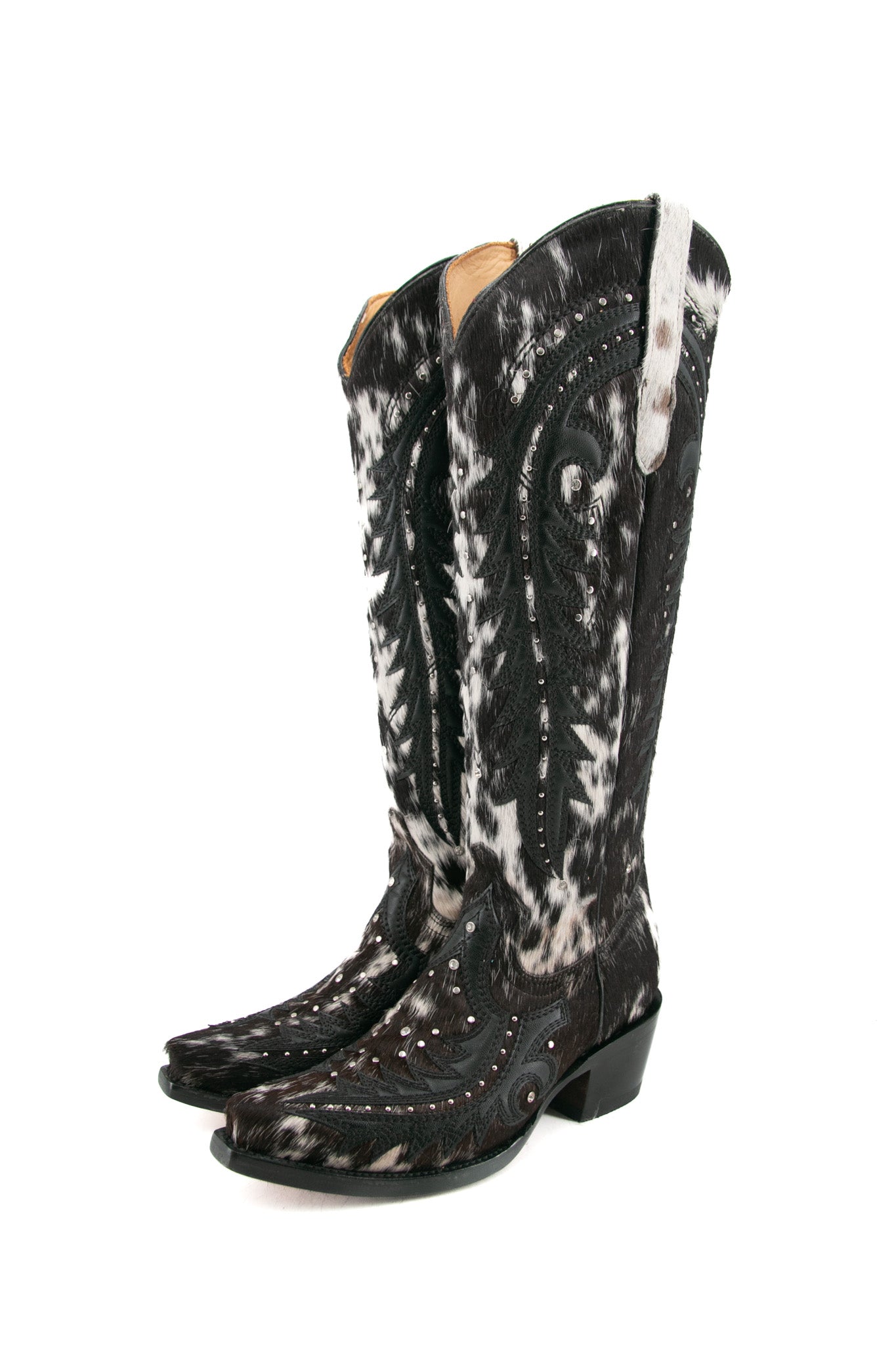 Amanda Tall Cowhide Cowgirl Boot Size 8 Box A27