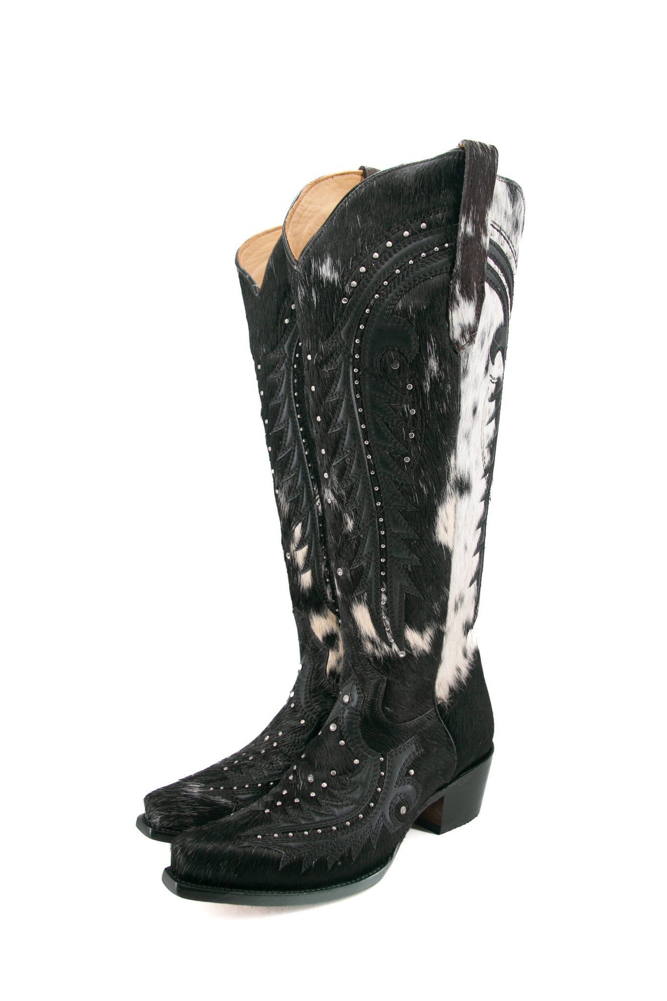 Amanda Tall Cowhide Cowgirl Boot Size 10 Box A29