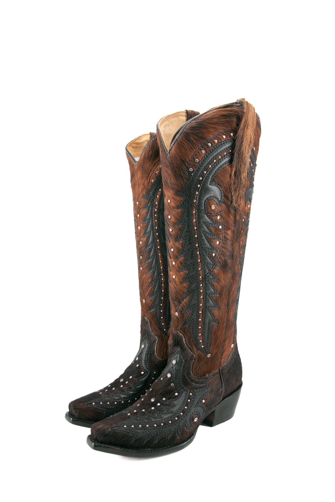 Amanda Tall Cowhide Cowgirl Boot Size 6 Box A30