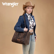 Wrangler Leopard Print Wide Tote Bag/Crossbody
