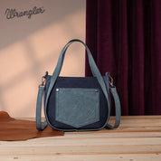 Wrangler "W" Stitch Fringe Two Tone Tote/Crossbody