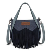 Wrangler "W" Stitch Fringe Two Tone Tote/Crossbody