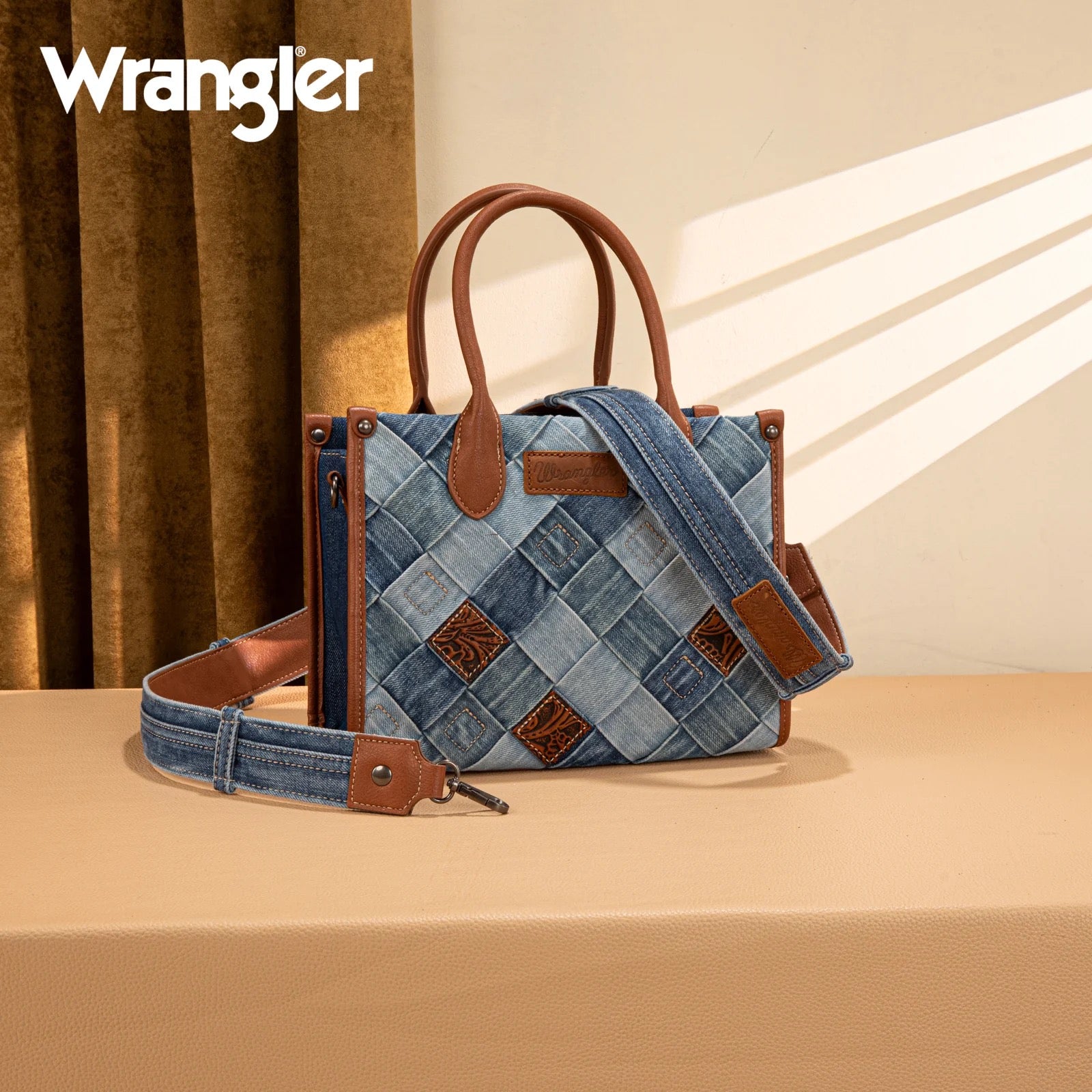 Wrangler Woven Denim Concealed Carry Tote/Crossbody