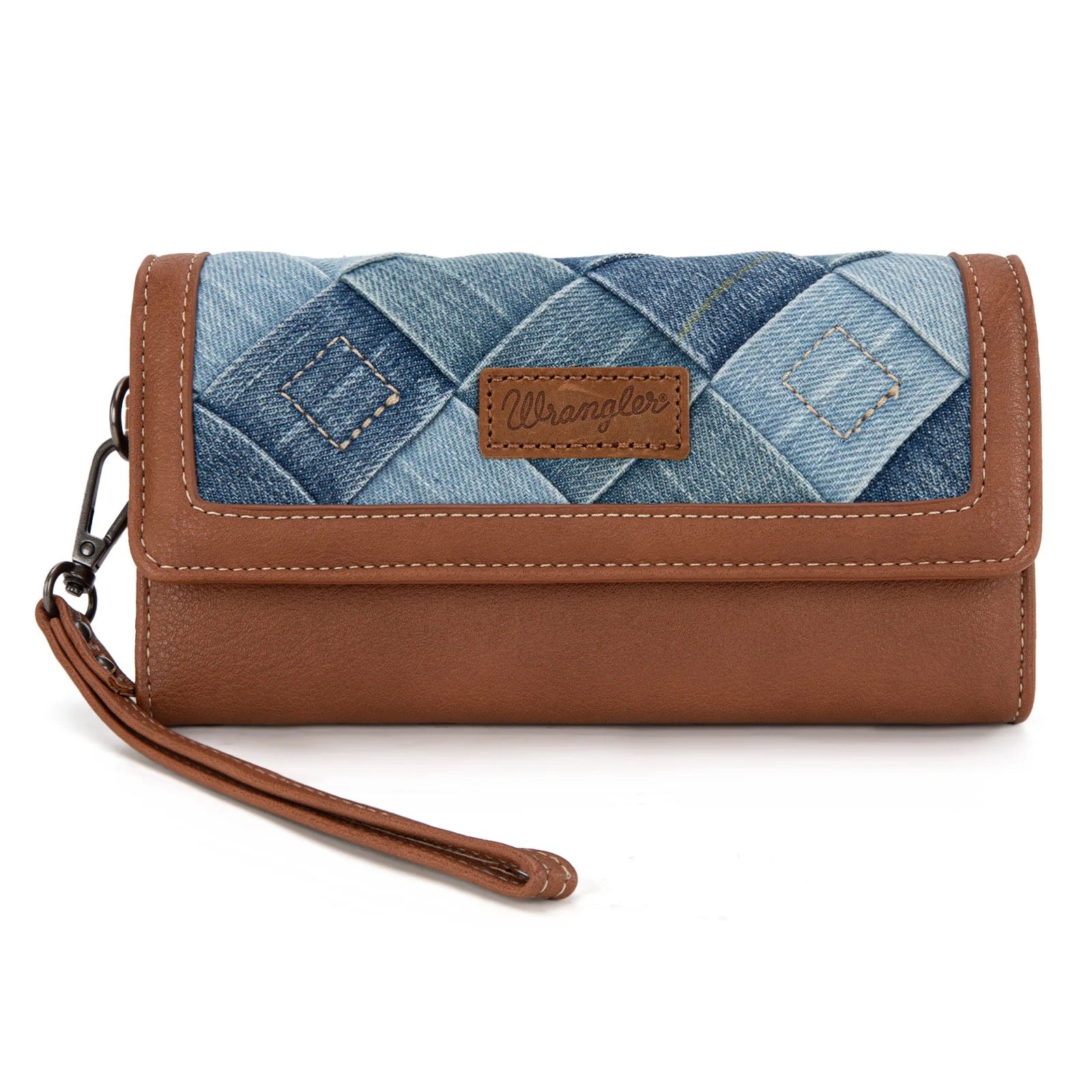 Wrangler Denim Woven Tri-Fold Wristlet/Wallet – Rock'em