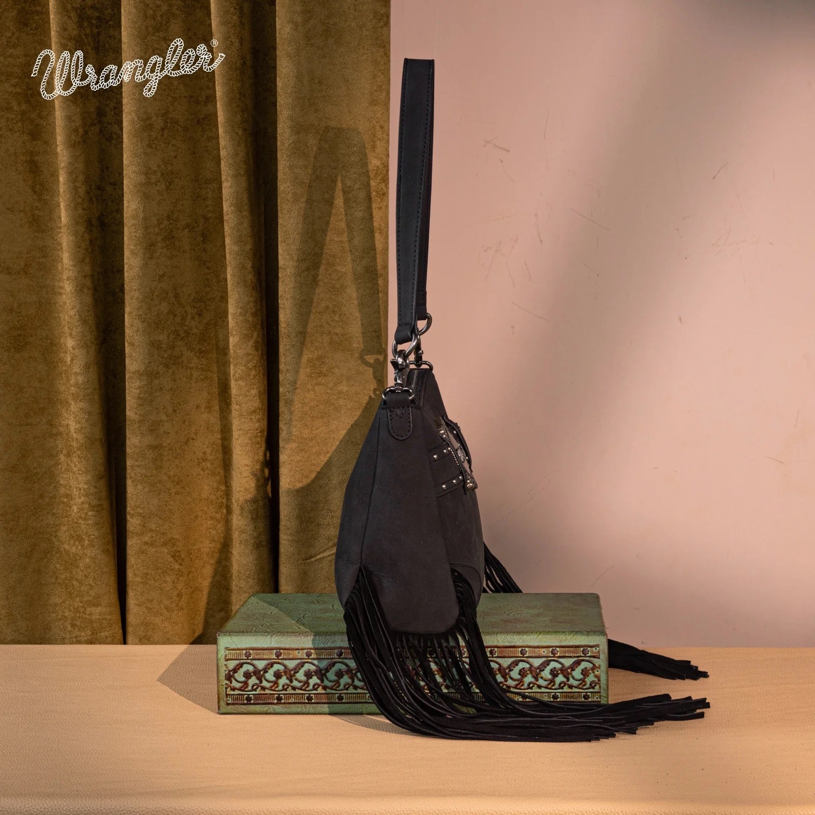 Wrangler Fringe Buckle Hobo Bag/Crossbody Bag