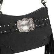 Wrangler Fringe Buckle Hobo Bag/Crossbody Bag