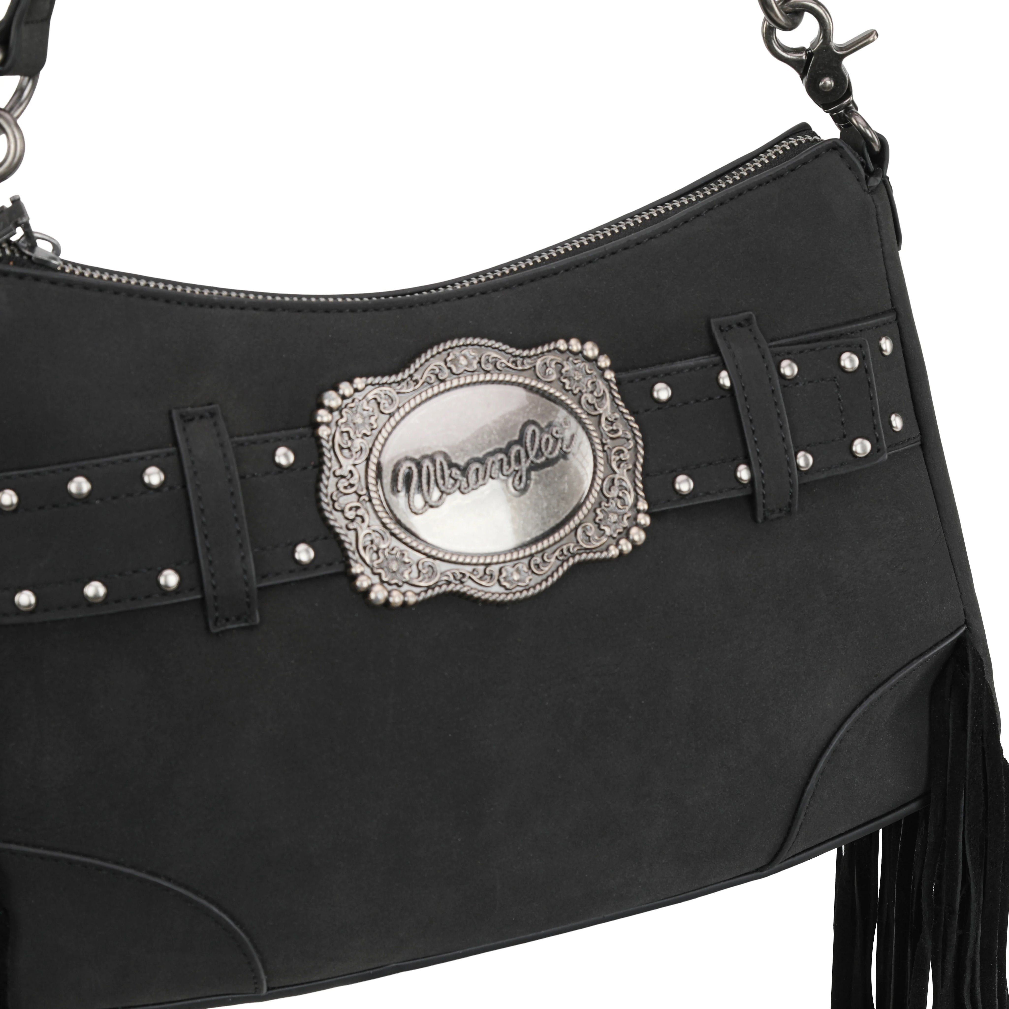 Wrangler Fringe Buckle Hobo Bag/Crossbody Bag