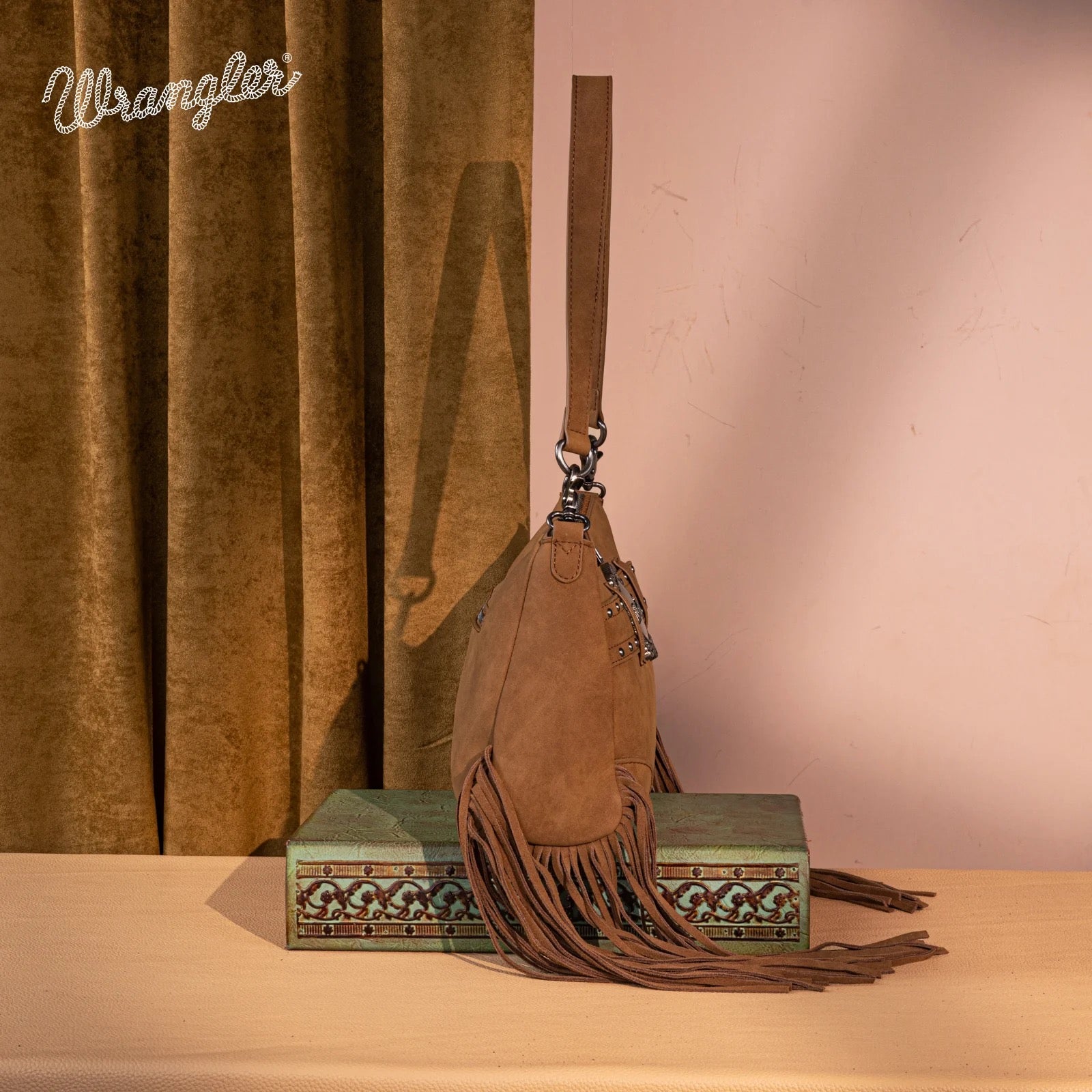 Wrangler Fringe Buckle Hobo Bag/Crossbody Bag