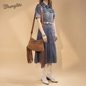 Wrangler Fringe Buckle Hobo Bag/Crossbody Bag