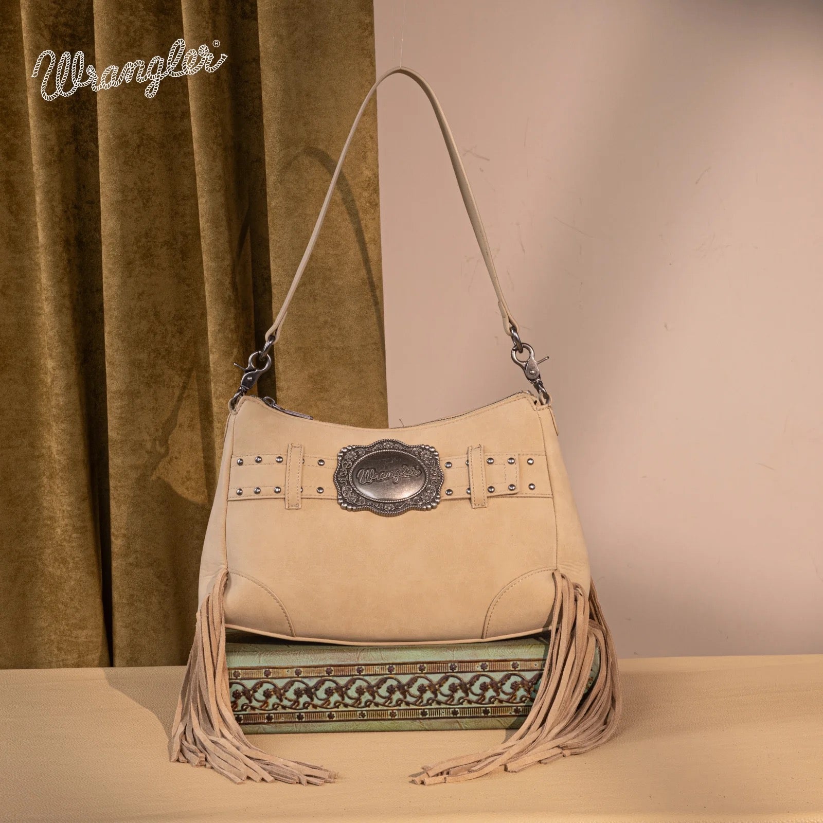 Wrangler Fringe Buckle Hobo Bag/Crossbody Bag