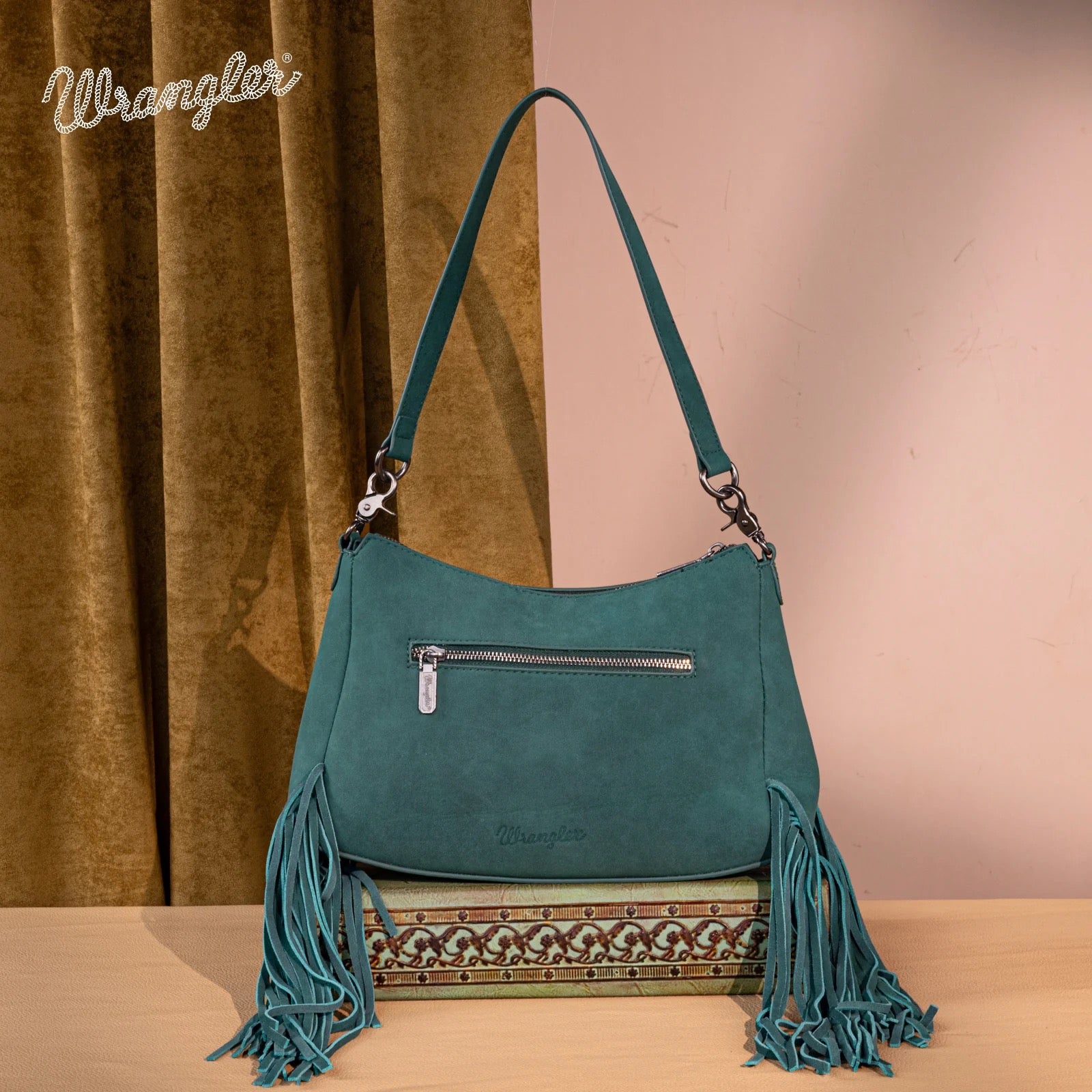 Wrangler Fringe Buckle Hobo Bag/Crossbody Bag