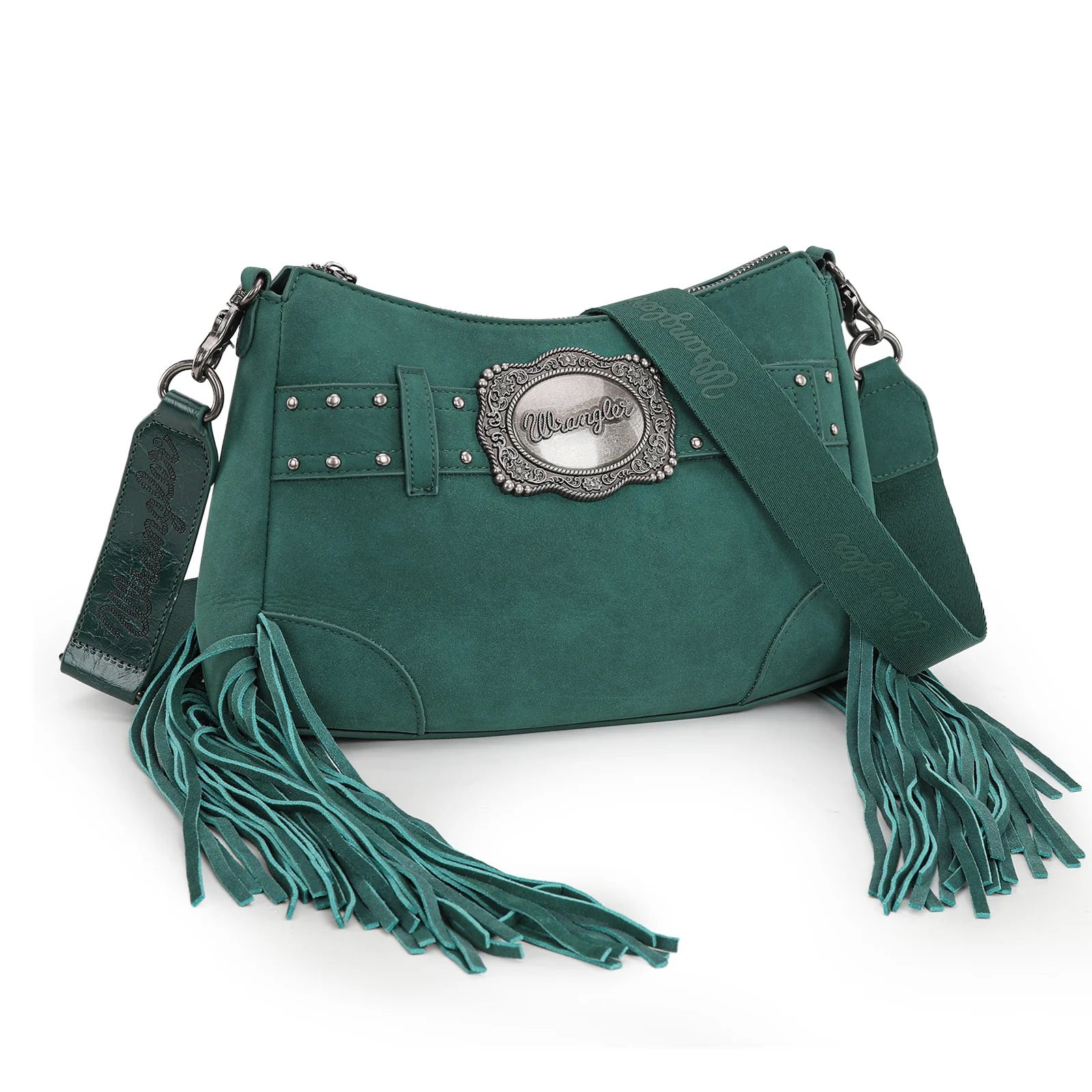 Wrangler Fringe Buckle Hobo Bag/Crossbody Bag