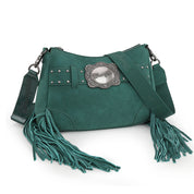 Wrangler Fringe Buckle Hobo Bag/Crossbody Bag