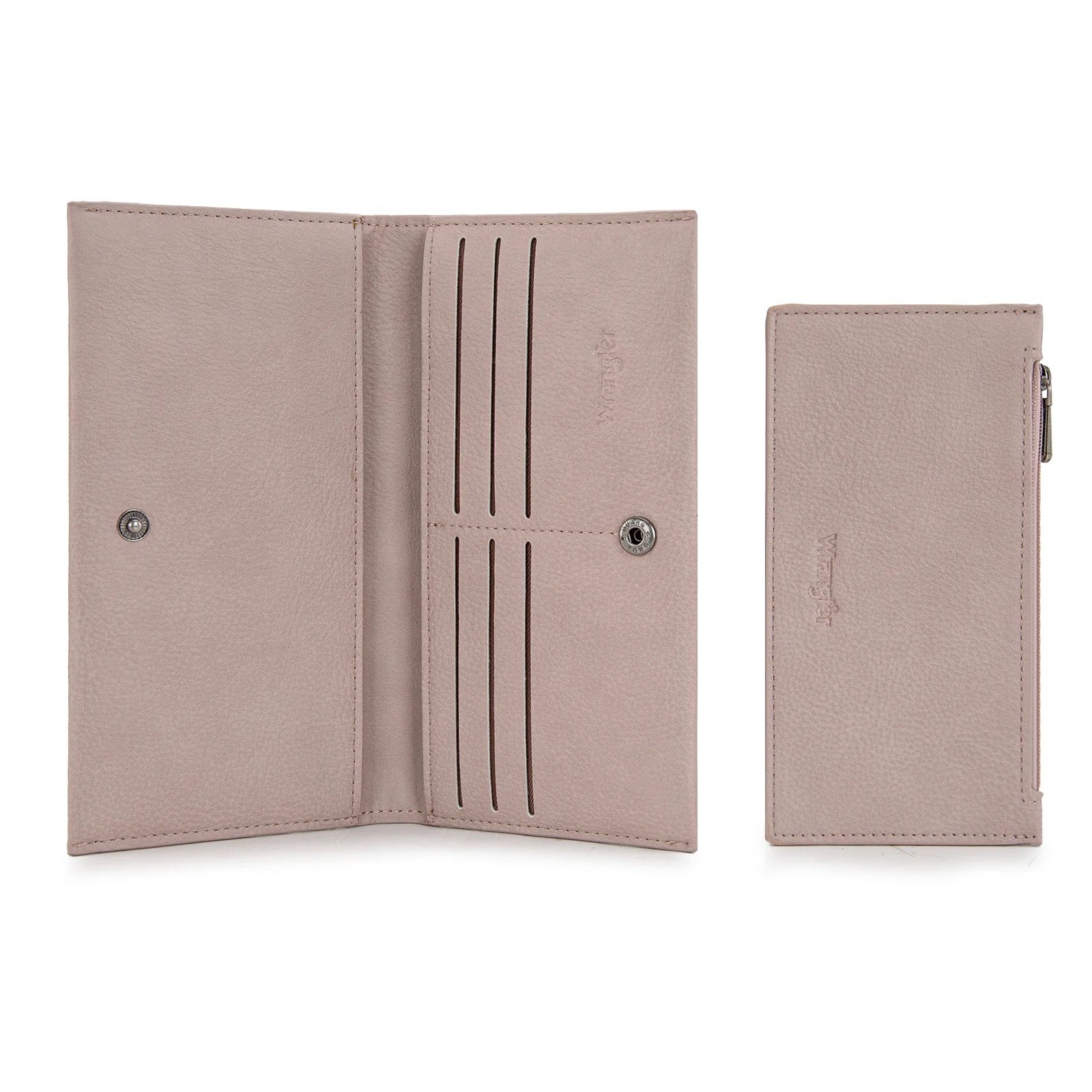 Wrangler Long Wallet with Detachable Zipper Pocket