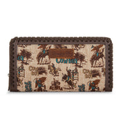 Wrangler Vintage Retro Cowboy Cool Print Wallet