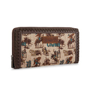 Wrangler Vintage Retro Cowboy Cool Print Wallet