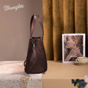 Wrangler Vintage Retro Cowboy Cool Print Concealed Carry Satchel/Crossbody