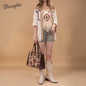 Wrangler Vintage Retro Cowboy Cool Print Concealed Carry Satchel/Crossbody