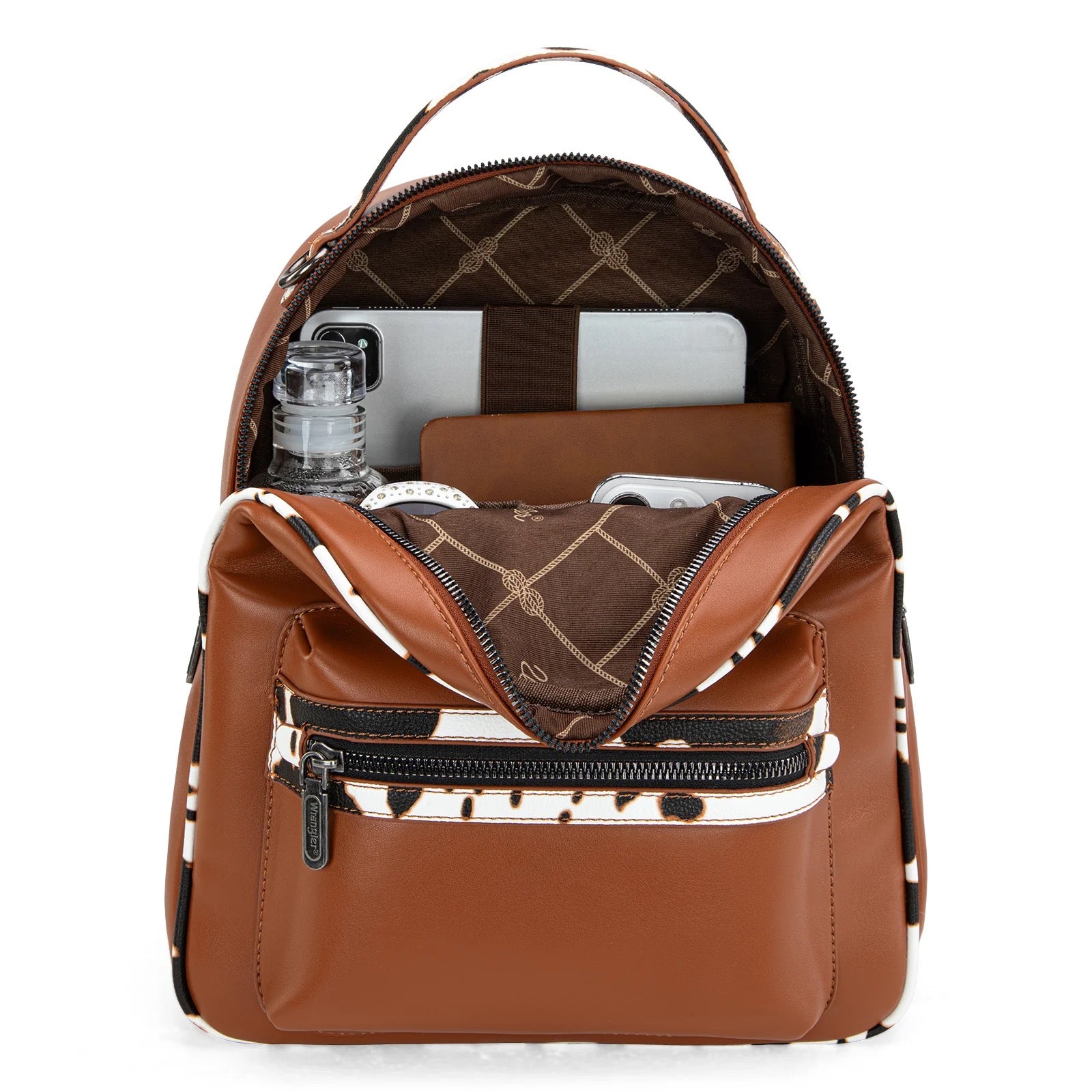 Wrangler Cow Print Backpack With Coin Pouch