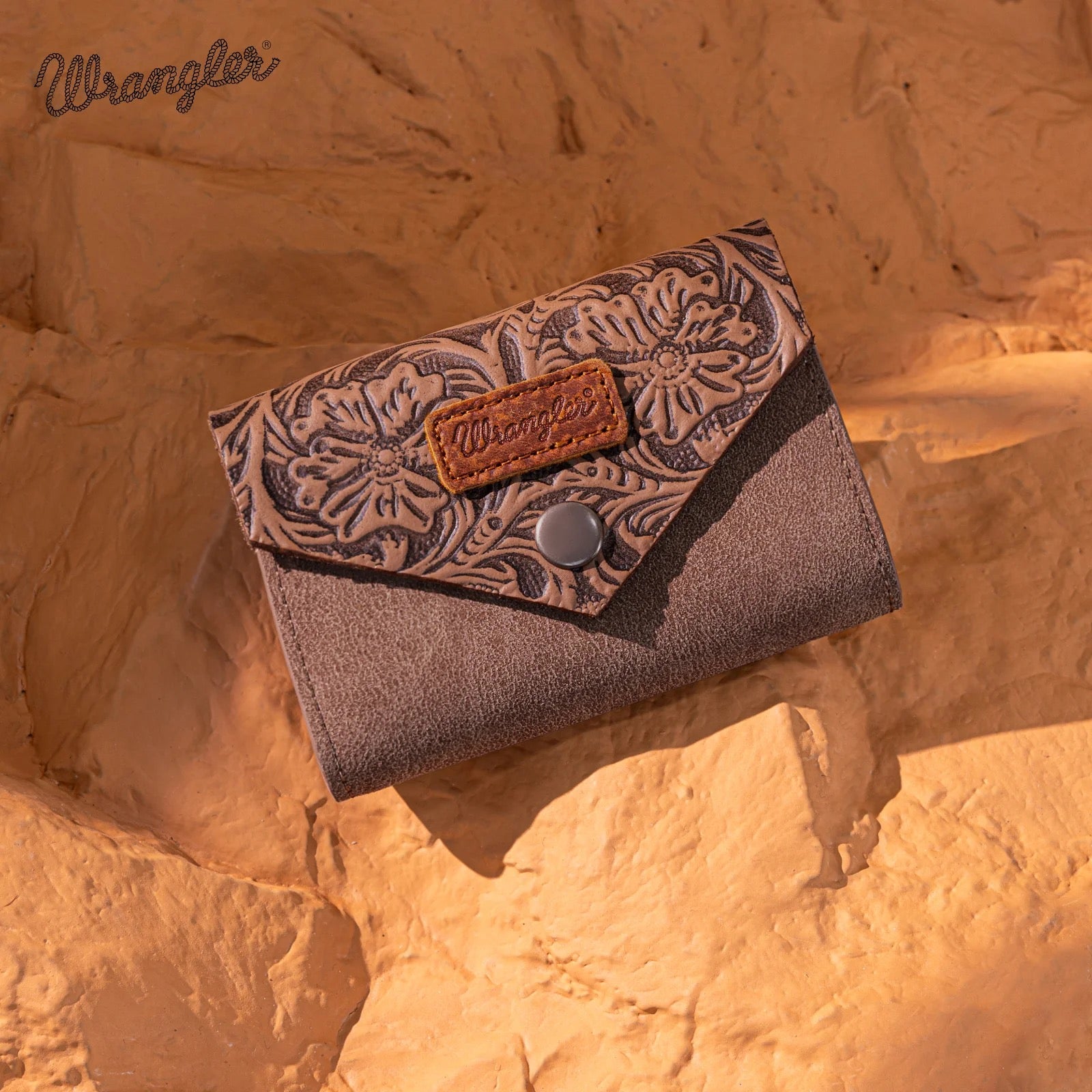 Wrangler Floral Tooled Card Holder