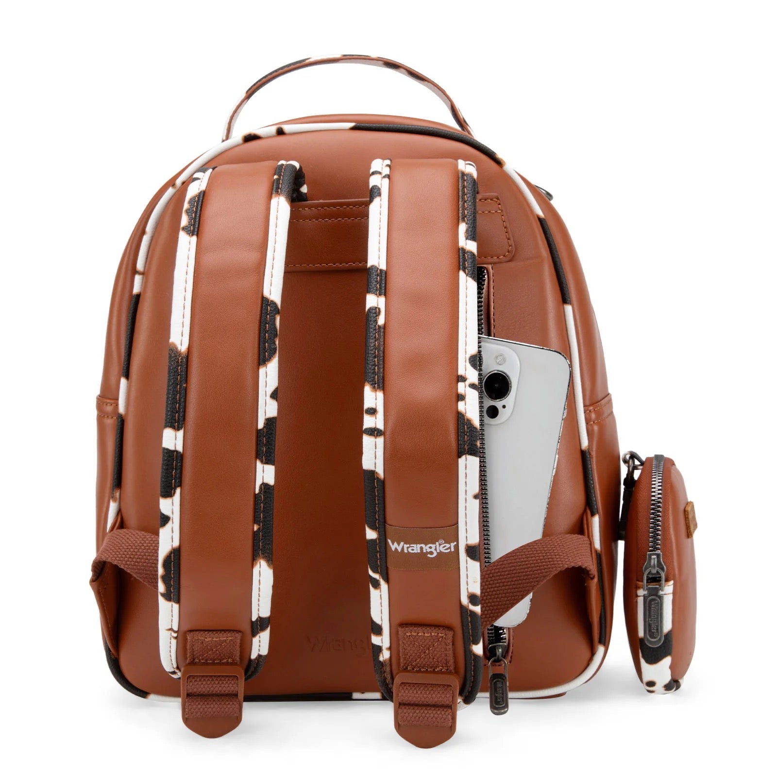 Wrangler Cow Print Backpack With Coin Pouch