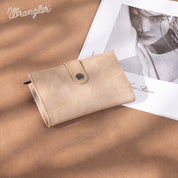 Wrangler Genuine Hair-On Cowhide Card Holder Bi-Fold Wallet