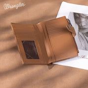 Wrangler Genuine Hair-On Cowhide Card Holder Bi-Fold Wallet
