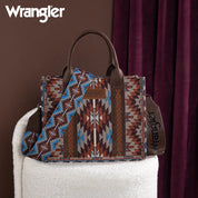 Wrangler Southwestern Pattern Dual Sided Print-Tote/Crossbody