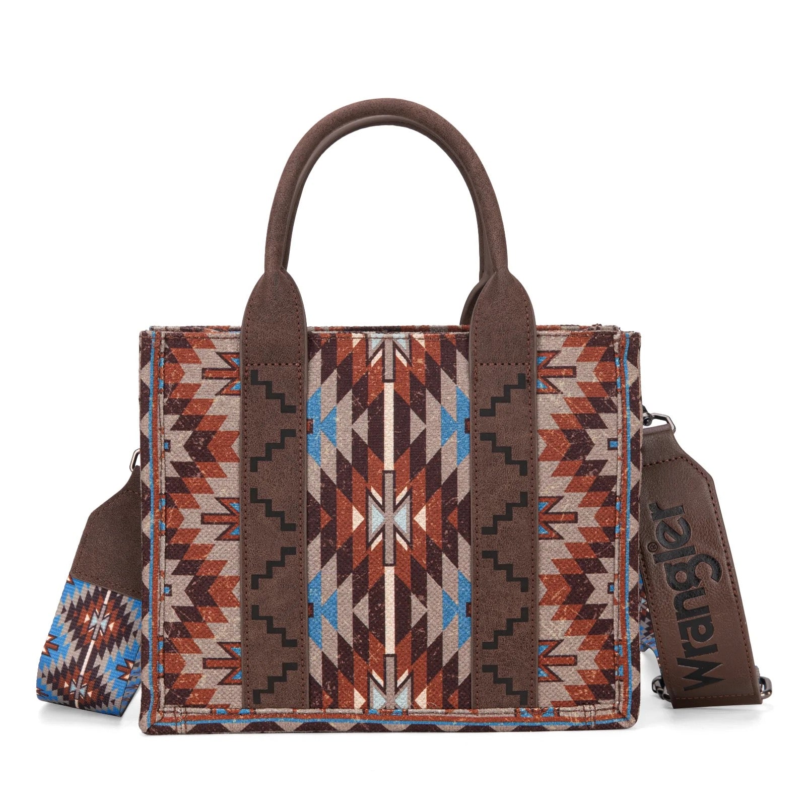 Wrangler Southwestern Pattern Dual Sided Print-Tote/Crossbody
