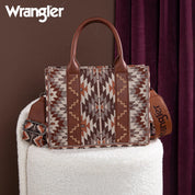 Wrangler Southwestern Pattern Dual Sided Print Tote Crossbody