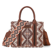 Wrangler Southwestern Pattern Dual Sided Print Tote Crossbody