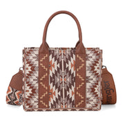 Wrangler Southwestern Pattern Dual Sided Print Tote Crossbody