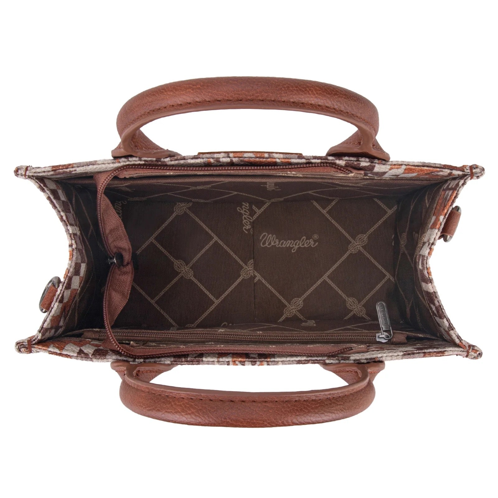 Wrangler Southwestern Pattern Dual Sided Print Tote Crossbody