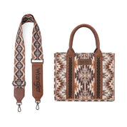Wrangler Southwestern Pattern Dual Sided Print Tote Crossbody