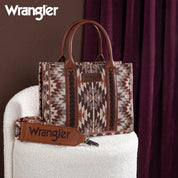 Wrangler Southwestern Pattern Dual Sided Print Tote Crossbody